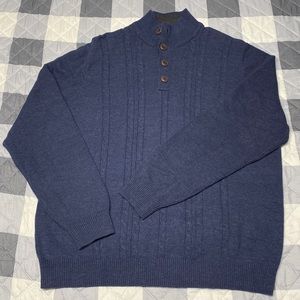 Men’s Navy Blue Arrow Sweater, XXL